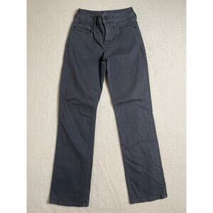 NYDJ Women's Straight Lift Tuck Casual Preppy Streetwear Dark Gray Jeans 2P